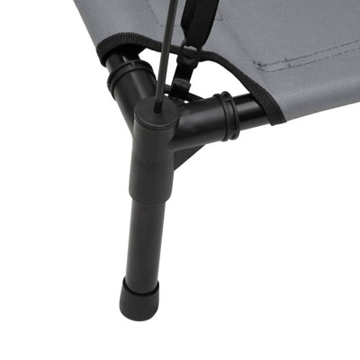 vidaXL Legowisko dla psa, z baldachimem, antracytowe, tkanina i stal