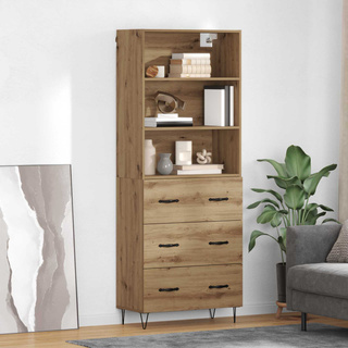 Highboard 2 szt. Dąb rzemieślniczy 69,5 x 34 x 180 cm