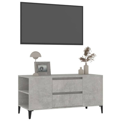vidaXL Szafka pod TV, szarość betonu, 102x44,5x50 cm