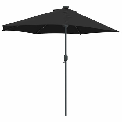 Parasolka ogrodowa Czarny 294 x 150 x 223 cm Poliester i Stal