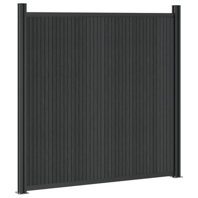 Panel ogrodzeniowy 7 szt. 1230 x 186,5 cm WPC i aluminium