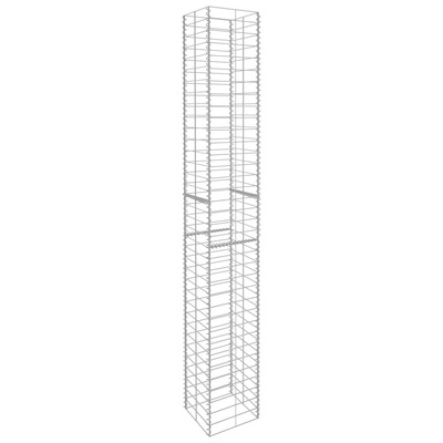 Kosze gabionowe, 3 szt., galwanizowana stal, 25x25x197 cm