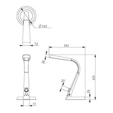 Lampka biurkowa K-BL1063 CZARNY z serii BERKANE