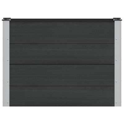 Podniesiona rabata ogrodowa Czarny 100 x 30 x 72 cm