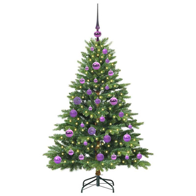 Sztuczna choinka z 150 diodami LED Zielony 120 cm PE i PVC