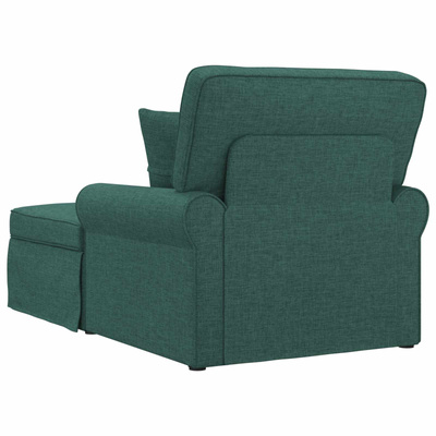 Chaise Lounge z Fartuszkiem 3 szt. Ciemna zieleń tkanina