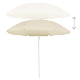 Parasol ogrodowy na stalowym słupku, piaskowy, 180 cm