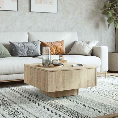 Stolik kawowy, dąb sonoma 60x60x31,5 cm materiał drewnopochodny