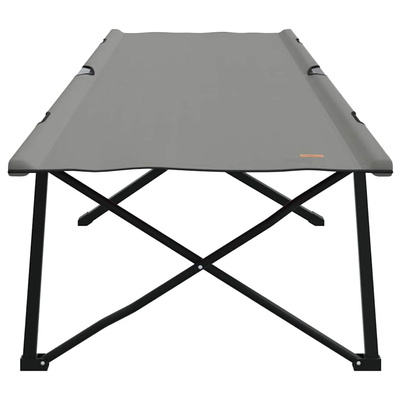Składane Łóżko Kempingowe Szary 206 x 76 x 74 cm Oxford i stal