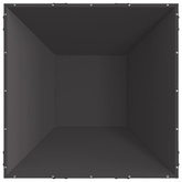 Kominek Czarny 80 x 80 x 40 cm Stal