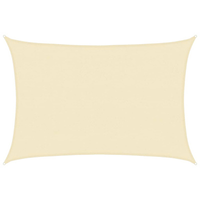 Żagiel przeciwsłoneczny, 160 g/m?, kremowy, 4x5 m, HDPE