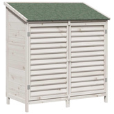 Shed ogrodowy Biały 106 x 56 x 113,5 cm Drewno Świerkowe