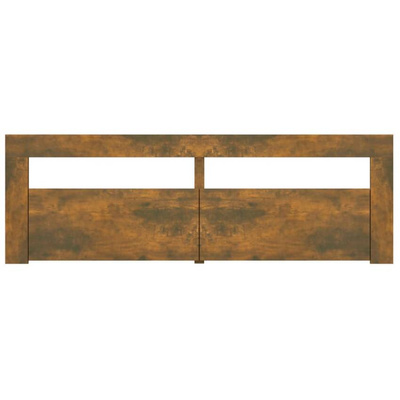 vidaXL Szafka pod TV z oświetleniem LED, przydymiony dąb, 120x35x40 cm