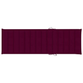 vidaXL Leżak podwójny z poduszkami w kolorze wina, impregnowana sosna