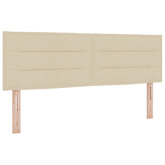 Łóżko Box Spring z materacem i LED kremowy 140 x 200 cm tkanina