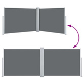 Zwijana markiza boczna, antracytowa, 120 x 1000 cm