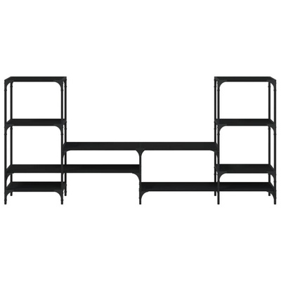 vidaXL Szafka pod TV, czarna, 206,5x28,5x95 cm