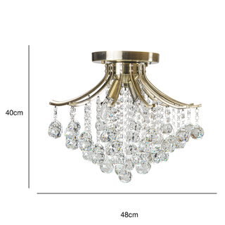 Lampa sufitowa kryształowa WENECJA 4x40W E14 złoty