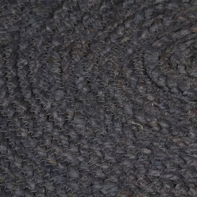 vidaXL Ręcznie wykonany dywan z juty, okrągły, 120 cm, ciemnoszary