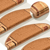 Samoprzylepne nakładki na schody, 15 szt., beżowe, 65x21x4 cm