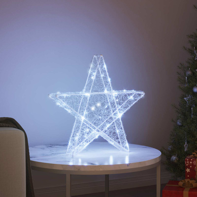 3D Gwiazda z 50 diodami LED Zimna biel 55 x 53.5 x 10 cm Akryl