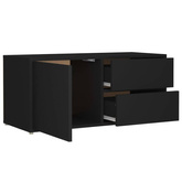 vidaXL Szafka pod TV, czarna, 80x34x36 cm materiał drewnopochodny