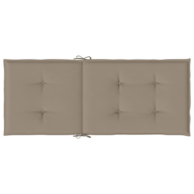 Poduszki na krzesła ogrodowe, 6 szt., taupe, 120x50x3 cm