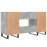 vidaXL Biurko, szarość betonu, 140x50x75 cm, materiał drewnopochodny wariant 9