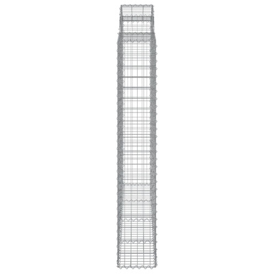 Kosze gabionowe, 10 szt, 200x50x180/200cm, galwanizowane żelazo