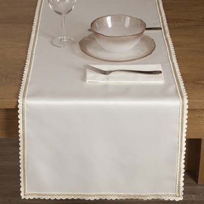 Bieżnik Lace kremowy 40x140