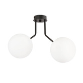 Lampa sufitowa  NOVA 2 BLACK/OPAL