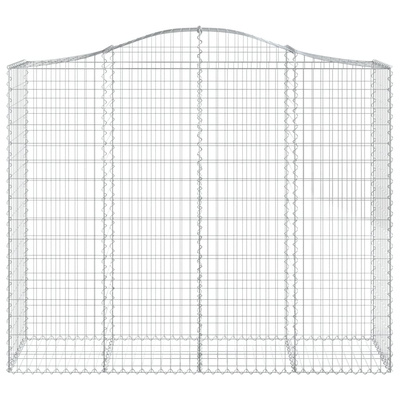 Kosze gabionowe, 14 szt, 200x50x160/180cm, galwanizowane żelazo
