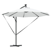 Parasol plażowy Ze LED Lights piaskowy 294 x 294 x 248 cm