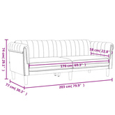 Sofa 3-osobowa, różowa, tapicerowana aksamitem