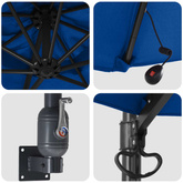 Parasolka ogrodowa 248 x 248 x 148 cm Poliester i Stal