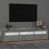 vidaXL Szafka pod TV z oświetleniem LED, szarość betonu, 180x35x40 cm
