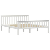 vidaXL Rama łóżka, biała, lite drewno sosnowe, 160 x 200 cm model standard