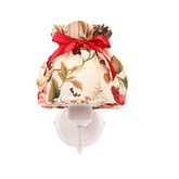 ROZANO lampa kinkiet biały 1x40W E27 abażur kwiatowy