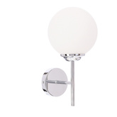 BELWEDER lampa kinkiet chromowy 1x40W E14 klosz biały  21-39811