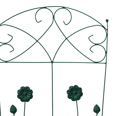 Ogrodzenie Ogrodowe 3 pcs Zielony 110,5 x 42,5 cm Stal