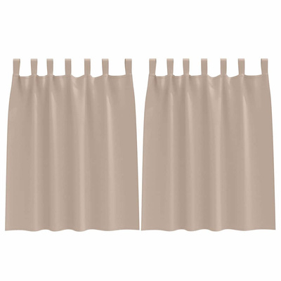 Firany blackout z kółkami 2 pcs Ciemnoszary 140 x 140 cm
