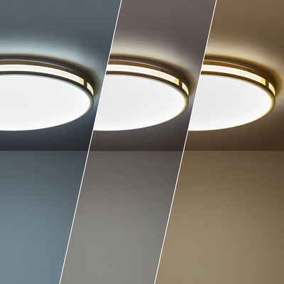 Plafon LED Abruzzo Sagio Okrągły 21W Naturalne Drewno 3 Barwy Świecenia CCT 40cm