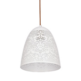 Lampa sufitowa wisząca 1X60W E27 ażurowy biały BENE 31-70340