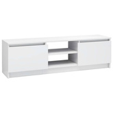 vidaXL Szafka pod TV, wysoki połysk, biała, 120x30x35,5 cm