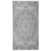 vidaXL Dywan zewnętrzny o płaskim splocie, 80x150 cm, niebieski wzór