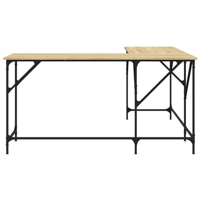 vidaXL Biurko, dąb sonoma, 149x149x75 cm, materiał drewnopochodny