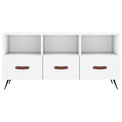vidaXL Szafka pod TV, biała, 102x36x50 cm, materiał drewnopochodny wariant 5