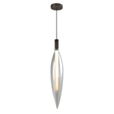 Lampa wisząca Nordic szklana transparentna tuba pojedyncza do salonu
