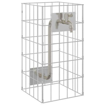 Kran Gabionowy Srebrny 26 x 25 x 50 cm Stal nierdzewna