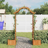 vidaXL Pergola ogrodowa z donicami, lite drewno jodłowe